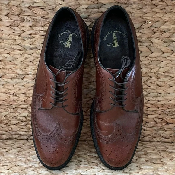 Executive Imperials Brown Leather‎ Wingtip Shoes